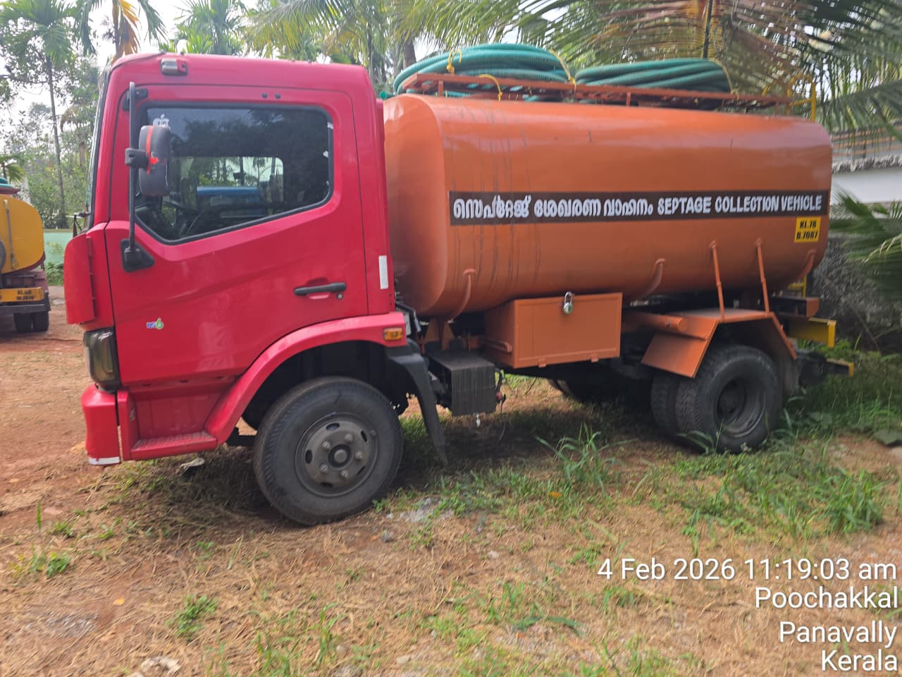 Mercedes septage collection vehicle
